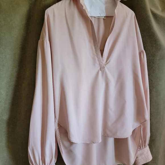 NWOT FREE PEOPLE Love Until Tomorrow Light Blush Blouse - Picture 2 of 9